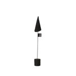 Lübech Living Sanded Cone om Wood Base Black højde 37 cm - Fransenhome